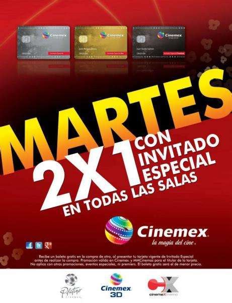 cinemex 2x1 - combos cinemex